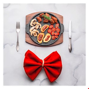 تابه گریل چدن نالینو Fahita (با زیره چوبی)