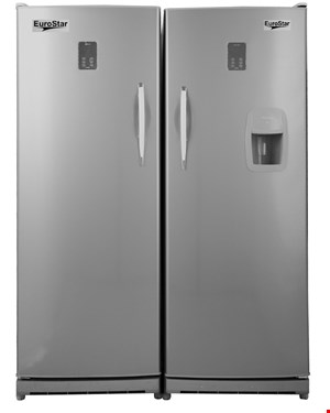 یخچال و فریزر دوقلو 36 فوت یورو استار سیلور مدل ENR1760W-ENF1760W