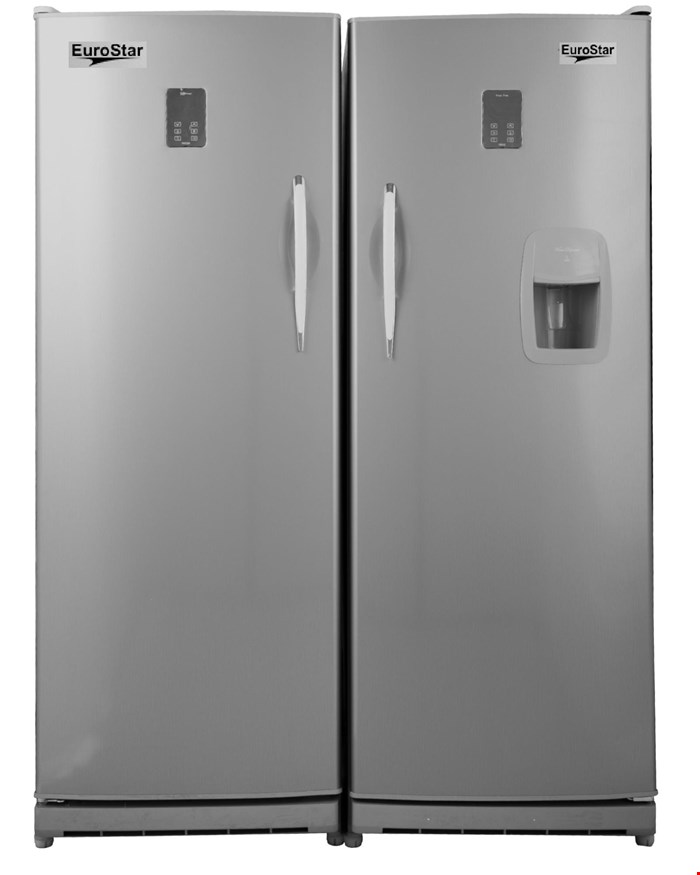 یخچال و فریزر دوقلو 36 فوت یورو استار سیلور مدل ENR1760W-ENF1760W