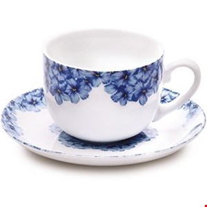 چای خوری 12 پارچه زرین مدل گلشید آبی درجه یک