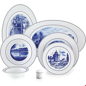 سرویس 28 پارچه چینی زرین مدل نقش جهان (6نفره)